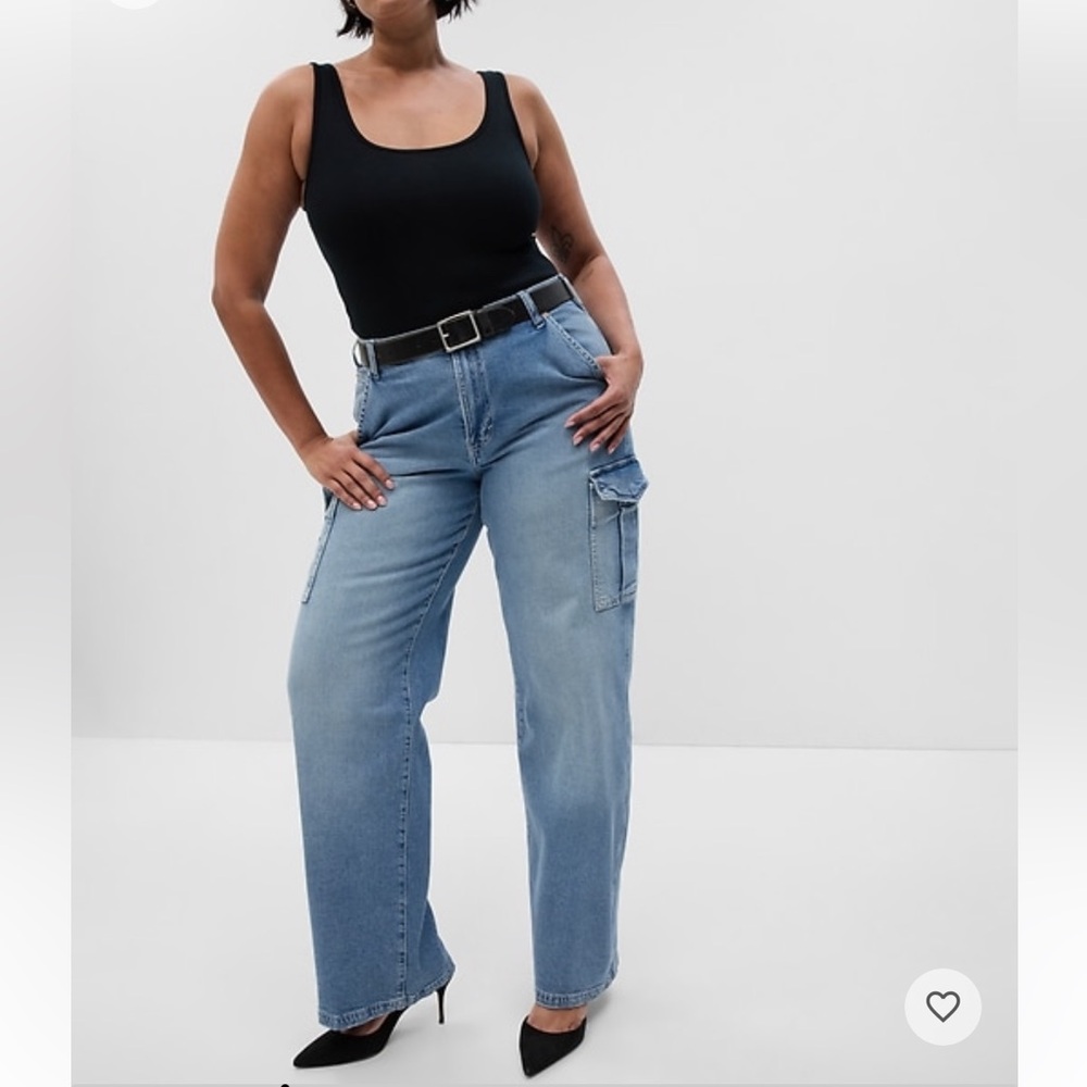GAP Mid Rise '90s Loose Cargo Jeans SIZE 14L